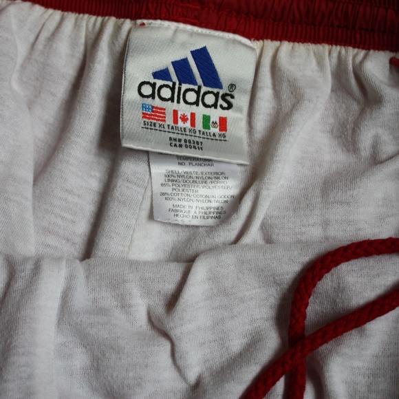 SOLD Adidas Vintage Striped Red Track Pants XL - Picture 4 of 5